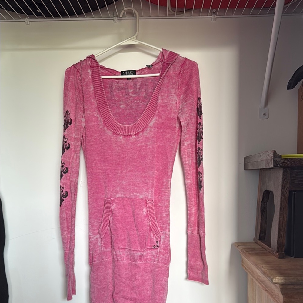 Affliction Pink Long Sleeve Dress